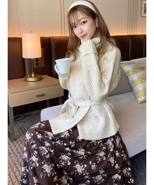 RESEXXY（リゼクシー）の「フラワーロングフレアスカート（スカート・レディース・ホワイト/ブラック/ブラウン・FREE）」の18枚目の写真