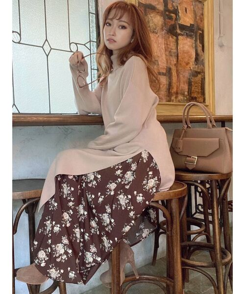 RESEXXY（リゼクシー）の「フラワーロングフレアスカート（スカート・レディース・ホワイト/ブラック/ブラウン・FREE）」の13枚目の写真