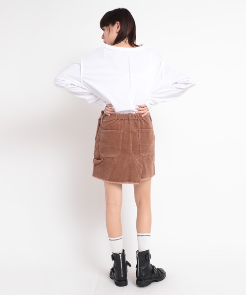 RNA（アールエヌエー）の「G1021 リメイク風コーデュロイミニスカート（スカート・レディース・オフホワイト/ミント/ブラウン・MEDIUM）」の17枚目の写真