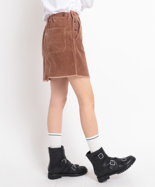 RNA（アールエヌエー）の「G1021 リメイク風コーデュロイミニスカート（スカート・レディース・オフホワイト/ミント/ブラウン・MEDIUM）」の15枚目の写真