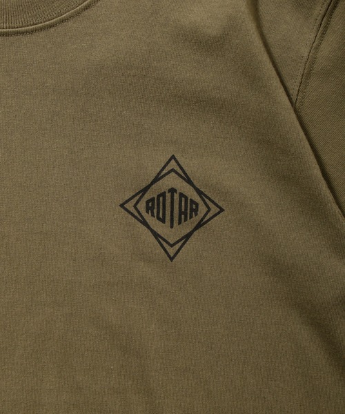 ROTAR(ローター)の「Rhombus LOGO Tee(Tシャツ/カットソー・メンズ・カーキ系/スミクロ/ライトオリーブ/ホワイト・X-LARGE/SMALL/MEDIUM/LARGE)」の1枚目の写真