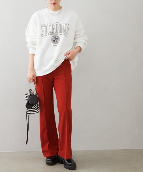 SpRay(スプレイ)の「裏起毛カレッジスウェット(スウェット・レディース・ネイビー/オフホワイト/ブルー/グリーン/オートミール・FREE)」の19枚目の写真