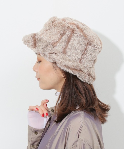 TWEED MILL(ツイードミル)の「【TWEEDMILL/ツイードミル】フェイクファーハット(ハット・レディース・ホワイト/ブラウン/グレー・FREE)」の7枚目の写真