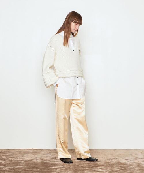 AEWEN MATOPH(イウエン マトフ)の「<AEWEN MATOPH(イウエン マトフ)>ACE サテン イージーパンツ(その他パンツ・レディース・ブラック/オフホワイト/クリーム・38/36)」の8枚目の写真