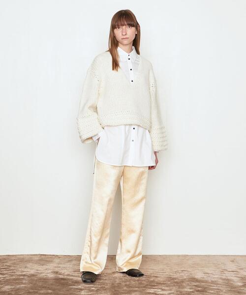 AEWEN MATOPH(イウエン マトフ)の「<AEWEN MATOPH(イウエン マトフ)>ACE サテン イージーパンツ(その他パンツ・レディース・ブラック/オフホワイト/クリーム・38/36)」の12枚目の写真