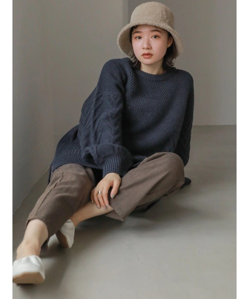 AMERICAN HOLIC（アメリカンホリック）の「シックツイードパンツ（その他パンツ・レディース・ブラック/ブラウン・S/M/L）」の2枚目の写真