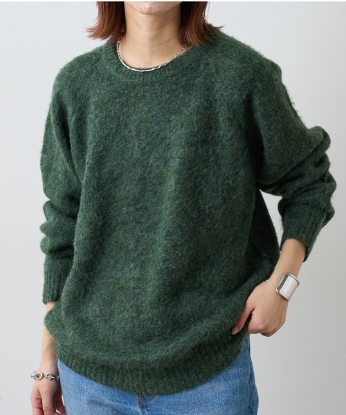 CIAOPANIC TYPY（チャオパニックティピー）の「モヘアライクシャギーニットプルオーバー（ニット/セーター・メンズ・オフホワイト/グレー/ダークグリーン/イエロー・MEDIUM/LARGE）」の3枚目の写真