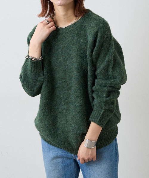 CIAOPANIC TYPY（チャオパニックティピー）の「モヘアライクシャギーニットプルオーバー（ニット/セーター・メンズ・オフホワイト/グレー/ダークグリーン/イエロー・MEDIUM/LARGE）」の20枚目の写真