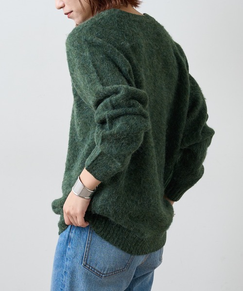 CIAOPANIC TYPY（チャオパニックティピー）の「モヘアライクシャギーニットプルオーバー（ニット/セーター・メンズ・オフホワイト/グレー/ダークグリーン/イエロー・MEDIUM/LARGE）」の21枚目の写真