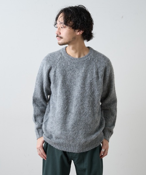 CIAOPANIC TYPY（チャオパニックティピー）の「モヘアライクシャギーニットプルオーバー（ニット/セーター・メンズ・オフホワイト/グレー/ダークグリーン/イエロー・MEDIUM/LARGE）」の14枚目の写真