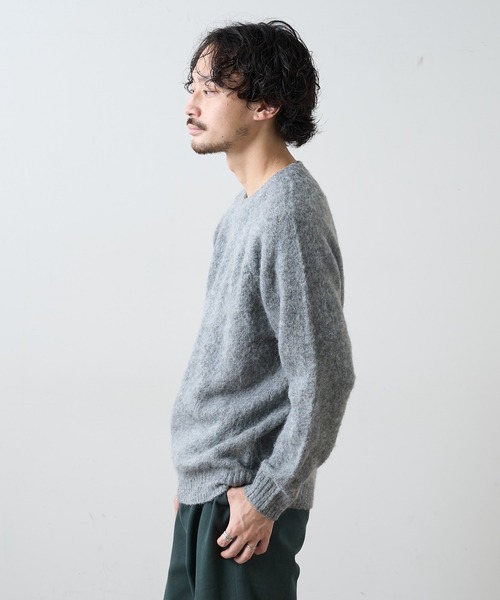 CIAOPANIC TYPY（チャオパニックティピー）の「モヘアライクシャギーニットプルオーバー（ニット/セーター・メンズ・オフホワイト/グレー/ダークグリーン/イエロー・MEDIUM/LARGE）」の15枚目の写真