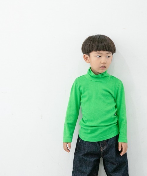 LOWRYS FARM(ローリーズファーム)の「ウォームカラータートルLS 229592(Tシャツ/カットソー・キッズ・ブラック/ブラウン/グリーン/オフホワイト・120cm/110cm/130cm)」の4枚目の写真