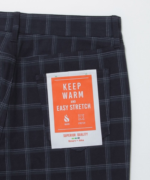 ikka（イッカ）の「【雑誌MonoMax12月号掲載】GOKU楽パンツ EASY STRETCH 起毛チェック5ポケット（その他パンツ・メンズ・グレー/ネイビー/グレー系その他/ダークネイビー/チャコール・XL/L/M/S）」の11枚目の写真