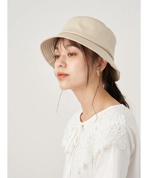 earth music&ecology（アースミュージックアンドエコロジー）の「フェイクレザーバケットハット＊（ハット・レディース・ブラック/ベージュ/ホワイト系その他2・FREE）」の8枚目の写真