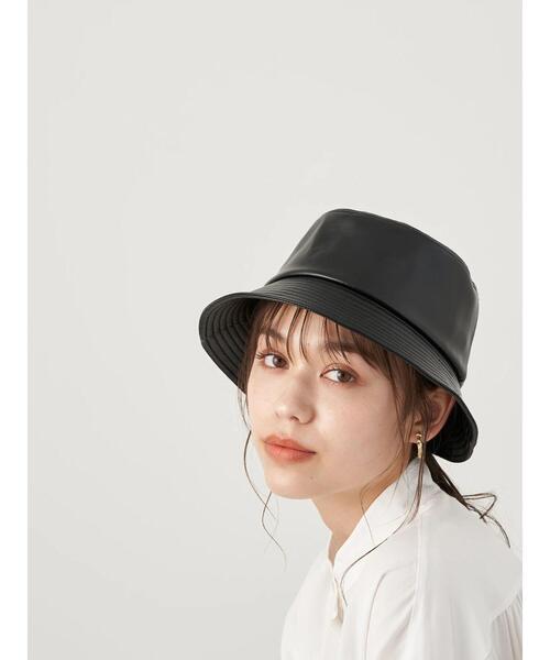 earth music&ecology（アースミュージックアンドエコロジー）の「フェイクレザーバケットハット＊（ハット・レディース・ブラック/ベージュ/ホワイト系その他2・FREE）」の12枚目の写真