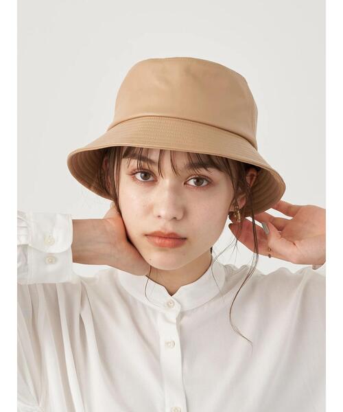 earth music&ecology（アースミュージックアンドエコロジー）の「フェイクレザーバケットハット＊（ハット・レディース・ブラック/ベージュ/ホワイト系その他2・FREE）」の13枚目の写真