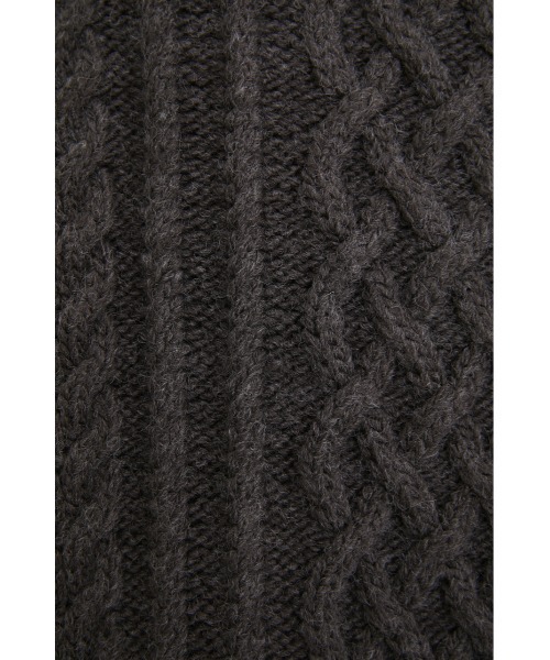 STYLEMIXER（スタイルミキサー）の「サイドスリットケーブルニット（ニット/セーター・レディース・イエロー系その他/チャコールグレー/ベージュ・FREE）」の18枚目の写真