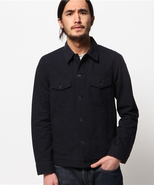 WEGO（ウィゴー）の「WEGO/フレンチリネン混Gジャン（デニムジャケット・メンズ・ホワイト/ブルー/ネイビー・MEDIUM/LARGE）」の13枚目の写真