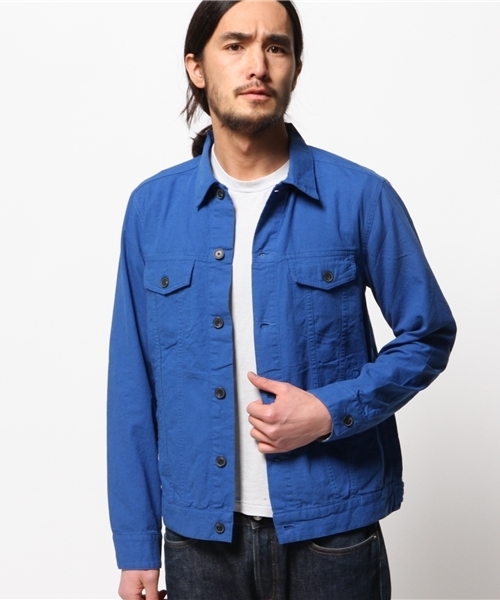 WEGO（ウィゴー）の「WEGO/フレンチリネン混Gジャン（デニムジャケット・メンズ・ホワイト/ブルー/ネイビー・MEDIUM/LARGE）」の16枚目の写真