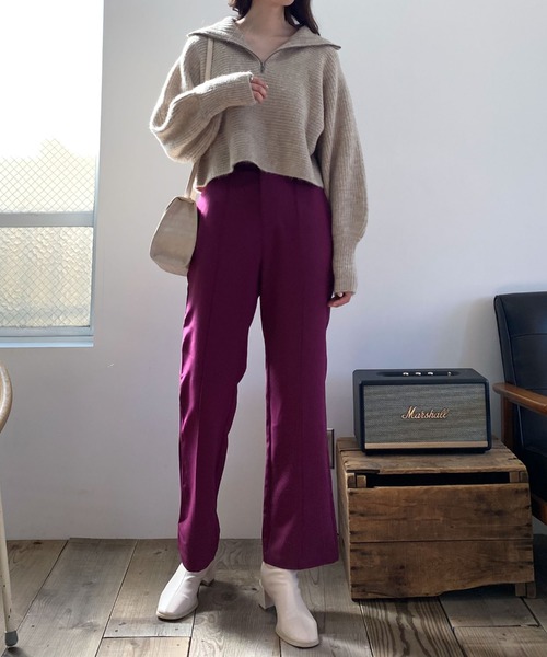 archives（アルシーヴ）の「センターシームカラーパンツ（その他パンツ・レディース・パープル/レッド/グリーン/ベージュ/イエロー・MEDIUM）」の19枚目の写真