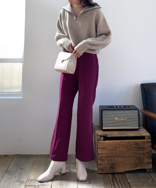 archives（アルシーヴ）の「センターシームカラーパンツ（その他パンツ・レディース・パープル/レッド/グリーン/ベージュ/イエロー・MEDIUM）」の21枚目の写真