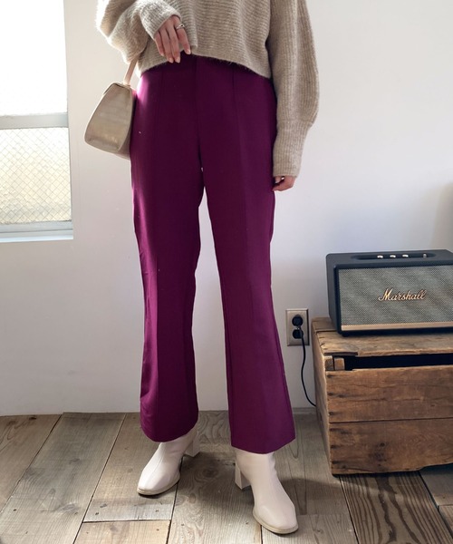 archives（アルシーヴ）の「センターシームカラーパンツ（その他パンツ・レディース・パープル/レッド/グリーン/ベージュ/イエロー・MEDIUM）」の17枚目の写真