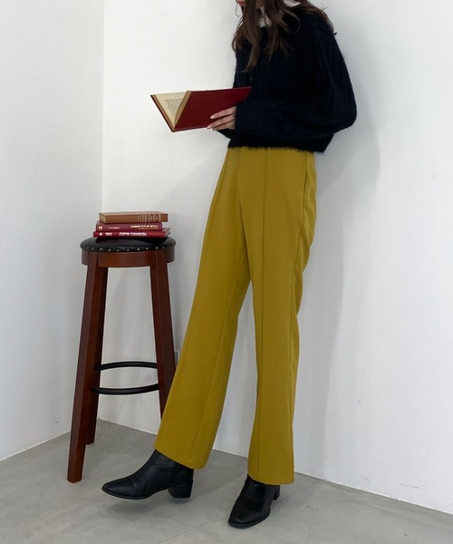 archives（アルシーヴ）の「センターシームカラーパンツ（その他パンツ・レディース・パープル/レッド/グリーン/ベージュ/イエロー・MEDIUM）」の6枚目の写真