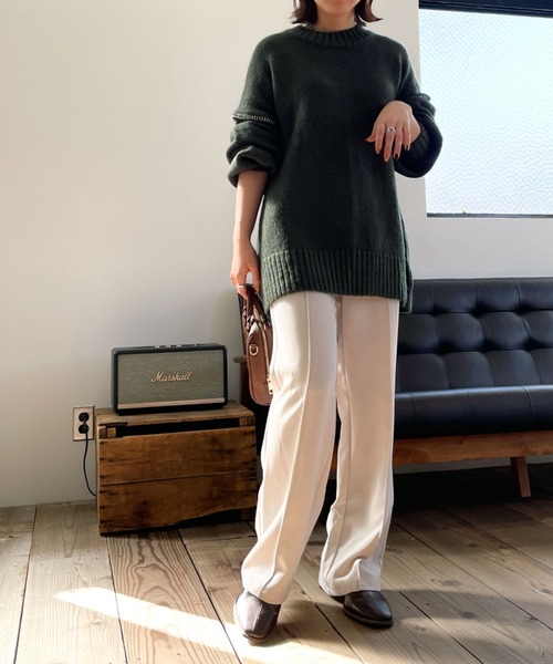 archives（アルシーヴ）の「センターシームカラーパンツ（その他パンツ・レディース・パープル/レッド/グリーン/ベージュ/イエロー・MEDIUM）」の10枚目の写真