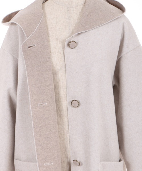 axes femme（アクシーズファム）の「ダブルフェイスコーディガン（ダッフルコート・レディース・モカ/チャコール/キナリ・MEDIUM）」の11枚目の写真