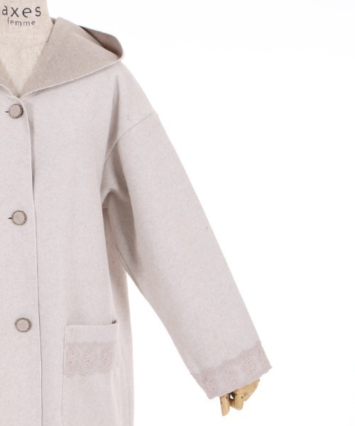 axes femme（アクシーズファム）の「ダブルフェイスコーディガン（ダッフルコート・レディース・モカ/チャコール/キナリ・MEDIUM）」の13枚目の写真