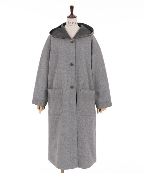 axes femme（アクシーズファム）の「ダブルフェイスコーディガン（ダッフルコート・レディース・モカ/チャコール/キナリ・MEDIUM）」の14枚目の写真