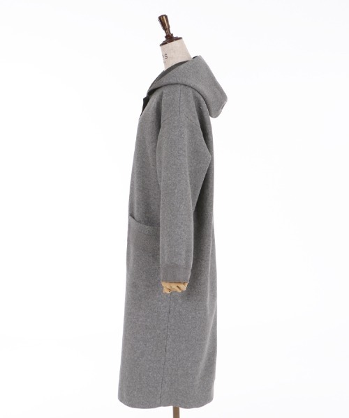 axes femme（アクシーズファム）の「ダブルフェイスコーディガン（ダッフルコート・レディース・モカ/チャコール/キナリ・MEDIUM）」の15枚目の写真