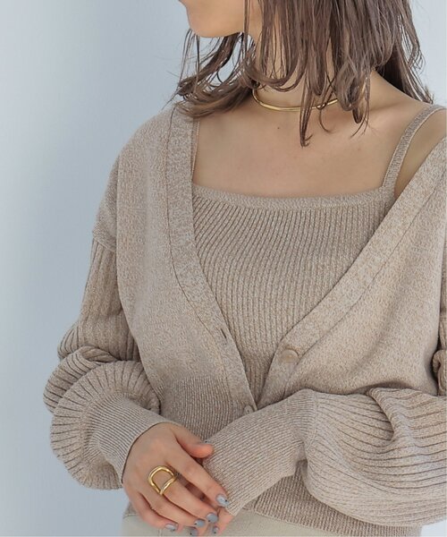 RAY CASSIN(レイカズン)の「メランジニットキャミ(キャミソール・レディース・ベージュ/パープル/ブルー・FREE)」の15枚目の写真