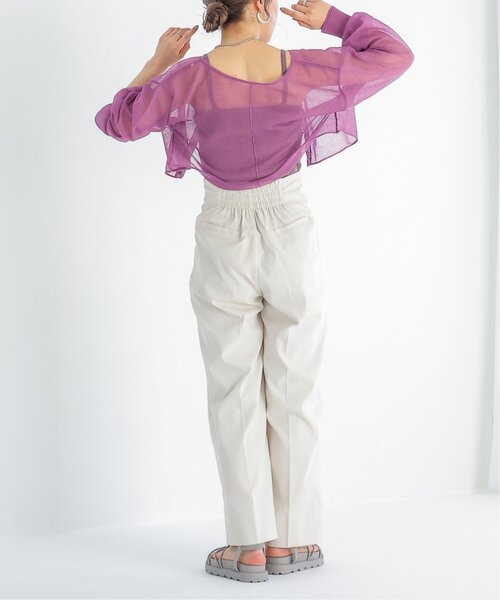 RAY CASSIN(レイカズン)の「メランジニットキャミ(キャミソール・レディース・ベージュ/パープル/ブルー・FREE)」の22枚目の写真