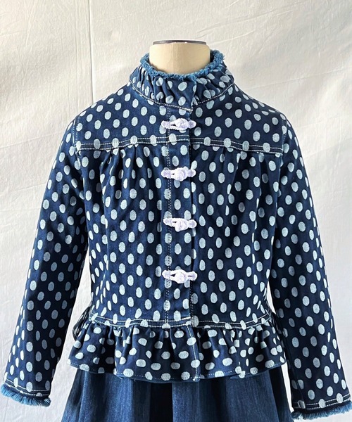 希少 Y's ワイズ ドット柄 水玉 デニムジャケット アーカイブ M 2 希少