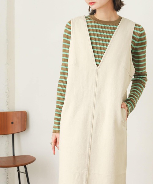 SENSE OF PLACE by URBAN RESEARCH（センスオブプレイスバイアーバンリサーチ）の「クルーネックリブコンパクトセーター（ニット/セーター・レディース・ブラック/ライトピンク/ミント/ホワイト系その他/ベージュ系その他/ライトベージュ・ONE）」の5枚目の写真