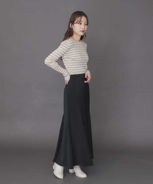 SENSE OF PLACE by URBAN RESEARCH（センスオブプレイスバイアーバンリサーチ）の「クルーネックリブコンパクトセーター（ニット/セーター・レディース・ブラック/ライトピンク/ミント/ホワイト系その他/ベージュ系その他/ライトベージュ・ONE）」の15枚目の写真