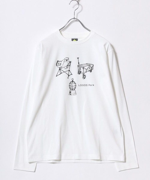 LOGOS(ロゴス)の「LOGOS/ロゴス キャンプアートプリント ロンT(Tシャツ/カットソー・メンズ・ホワイト/ネイビー/グレー/オリーブ/サックスブルー/イエロー・LL/M/L)」の17枚目の写真