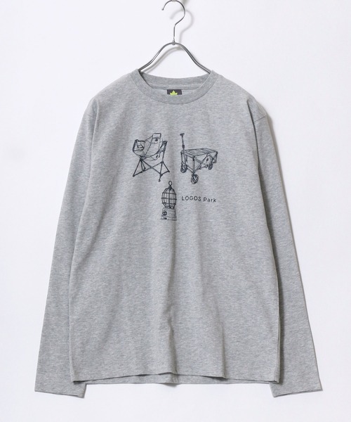 LOGOS(ロゴス)の「LOGOS/ロゴス キャンプアートプリント ロンT(Tシャツ/カットソー・メンズ・ホワイト/ネイビー/グレー/オリーブ/サックスブルー/イエロー・LL/M/L)」の15枚目の写真