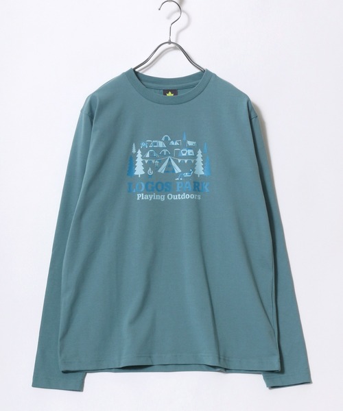 LOGOS(ロゴス)の「LOGOS/ロゴス キャンプアートプリント ロンT(Tシャツ/カットソー・メンズ・ホワイト/ネイビー/グレー/オリーブ/サックスブルー/イエロー・LL/M/L)」の12枚目の写真