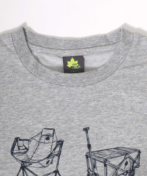 LOGOS(ロゴス)の「LOGOS/ロゴス キャンプアートプリント ロンT(Tシャツ/カットソー・メンズ・ホワイト/ネイビー/グレー/オリーブ/サックスブルー/イエロー・LL/M/L)」の14枚目の写真