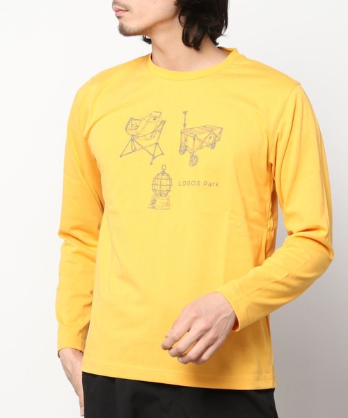 LOGOS(ロゴス)の「LOGOS/ロゴス キャンプアートプリント ロンT(Tシャツ/カットソー・メンズ・ホワイト/ネイビー/グレー/オリーブ/サックスブルー/イエロー・LL/M/L)」の22枚目の写真