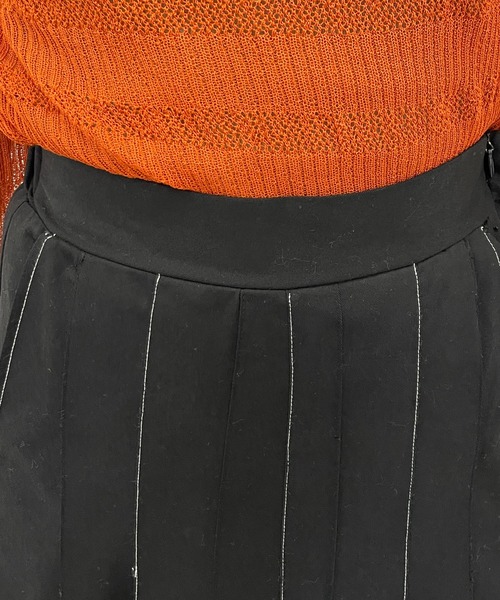 CAPRICIEUX LE'MAGE（カプリシューレマージュ）の「【AgAwd/アガウド】ステッチタックスカート（スカート・レディース・ホワイト/ブラック・FREE）」の7枚目の写真