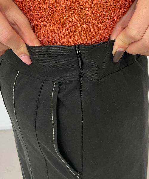 CAPRICIEUX LE'MAGE（カプリシューレマージュ）の「【AgAwd/アガウド】ステッチタックスカート（スカート・レディース・ホワイト/ブラック・FREE）」の15枚目の写真