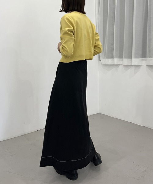 CAPRICIEUX LE'MAGE（カプリシューレマージュ）の「【AgAwd/アガウド】ステッチタックスカート（スカート・レディース・ホワイト/ブラック・FREE）」の9枚目の写真