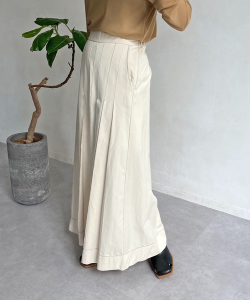 CAPRICIEUX LE'MAGE（カプリシューレマージュ）の「【AgAwd/アガウド】ステッチタックスカート（スカート・レディース・ホワイト/ブラック・FREE）」の21枚目の写真