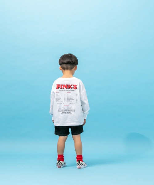 LOWRYS FARM(ローリーズファーム)の「PINK'sメニュープリントTシャツ 264313(Tシャツ/カットソー・キッズ・オフホワイト/ブルー・110cm/120cm/130cm/140cm/150cm)」の10枚目の写真