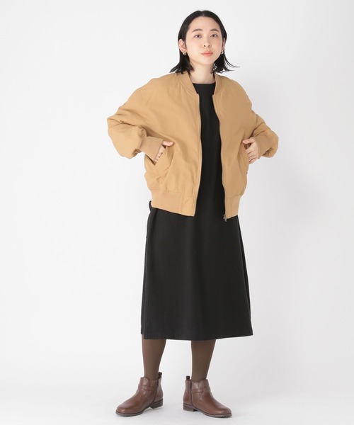 studio CLIP（スタディオクリップ）の「MA-1ブルゾン（MA-1・レディース・アイボリー/カーキ/ベージュ・LARGE/MEDIUM）」の18枚目の写真