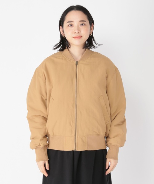 studio CLIP（スタディオクリップ）の「MA-1ブルゾン（MA-1・レディース・アイボリー/カーキ/ベージュ・LARGE/MEDIUM）」の8枚目の写真