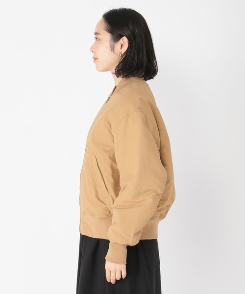 studio CLIP（スタディオクリップ）の「MA-1ブルゾン（MA-1・レディース・アイボリー/カーキ/ベージュ・LARGE/MEDIUM）」の4枚目の写真